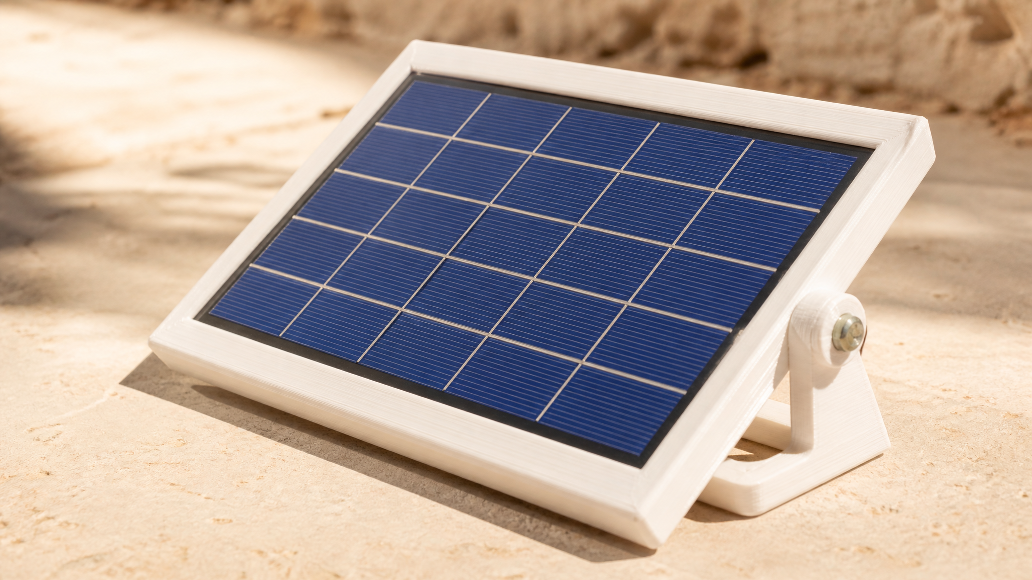 3D printed solar panel in sunlight