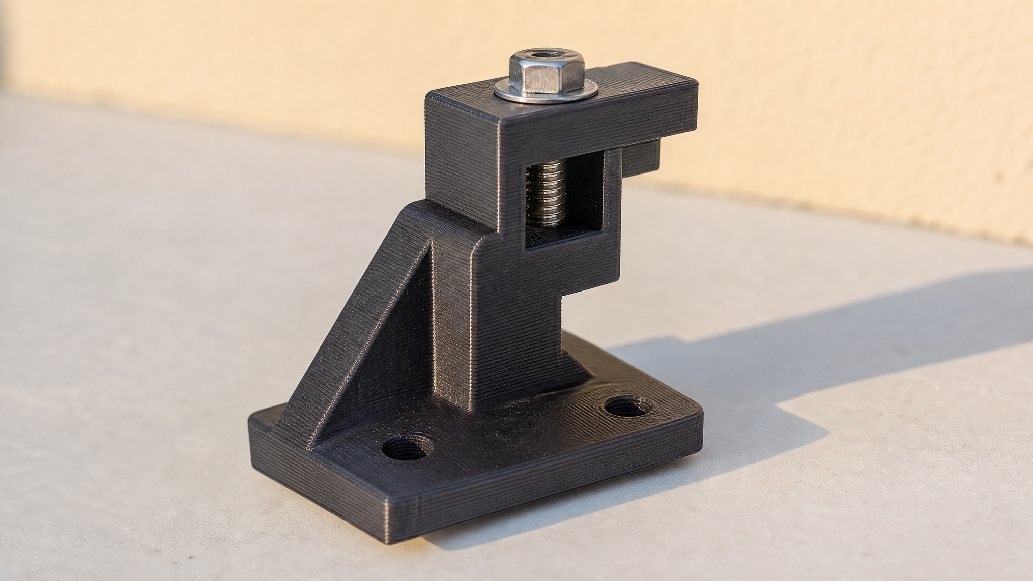 Printed solar mounting bracket
